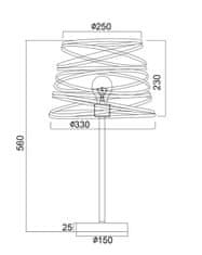 ACA Stolová lampa JAZZ max. 60W/E27/230V/IP20