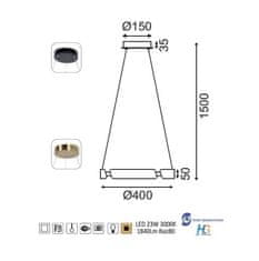 ACA LED závesné svietidlo THEMIDA 23W/230V/3000K/1840Lm/360°/IP20, Flicker free