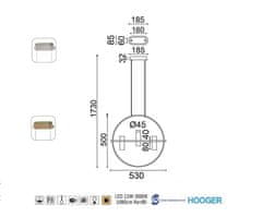 ACA LED závesné svietidlo IONIAN 12W/230V/3000K/1080Lm/360°/IP20, Flicker free