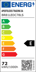 ACA LED stropné svietidlo APOLLO 80W/230V/3000K/4100Lm/270°/IP20, Flicker free