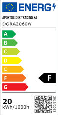 ACA Lightning LED prisadené svietidlo DORA 20W/230V/6000K/1800Lm/110°/IP65/IK08, oválne biele