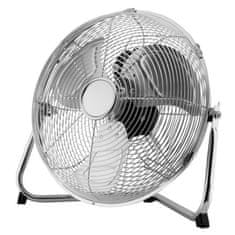 FK technics Podlahový ventilátor 35cm, 3 rýchlosti, chróm, 70W