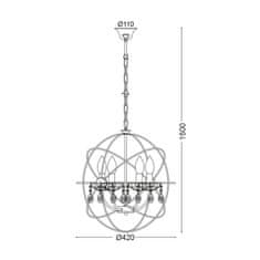 ACA Závesné svietidlo CATANIA max. 4x40W/E14/230V/IP20, priemer 42cm