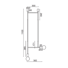 ACA Závesné svietidlo KYOTO max. 2x60W/E27/230V/IP20, zlaté