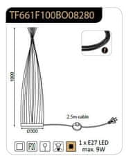 ACA Stojacia lampa SERIFOS max. 9W/E27/230V/IP20