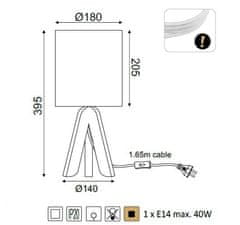 ACA Stolová lampa PICCOLO max. 40W/E14/230V/IP20