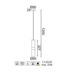 ACA Závesné svietidlo DA VINCI max. 25W/GU10/230V/IP20