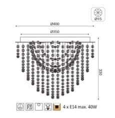 ACA Stropné svietidlo MISSY max. 4x40W/E14/230V/IP20