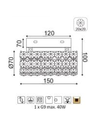 ACA Prisadené svietidlo LIANNA max. 40W/G9/230V/IP20