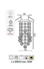 ACA Zápustné svietidlo MORIA max. 50W/MR16/GU5.3/230V/IP20
