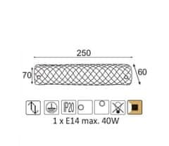 ACA Prisadené svietidlo MARE max. 40W/E14/230V/IP20