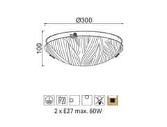 ACA Nástenné svietidlo FORCE max. 60W/230V/E27/IP20