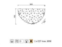 ACA Nástenné svietidlo SCILLA max. 60W/230V/E27/IP20