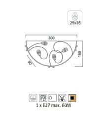 ACA Nástenné svietidlo ANYA max. 60W/230V/E27/IP20