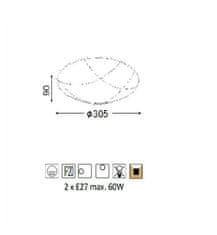 ACA Prisadené svietidlo MINOS max. 2x60W/230V/E27/IP20