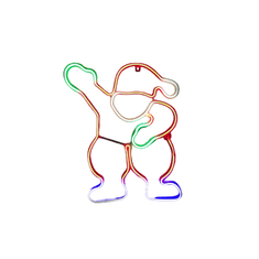 ACA Lightning Neónový Santa do okna 18W, viacfarebná farba, IP44