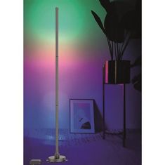 Solight LED Smart stojacia lampa Rainbow, Wifi, RGB+CCT, 140cm, diaľkové ovládanie