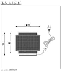 LUCIDE Stolová lampička Odin, priemer 25 cm