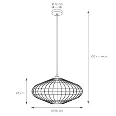 LUCIDE Závesné svietidlo Magala Light Wood, priemer 56 cm