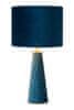 Stolová lampa Velvet Turquoise Blue, priemer 25cm