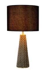 LUCIDE Stolová lampa Velvet Grey, priemer 25cm