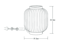 LUCIDE Stolová lampa Gossa, priemer 19,5cm