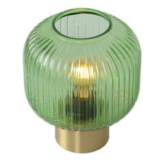 LUCIDE Stolný retro lampa Malot Green, priemer 20cm