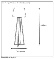 LUCIDE COFFEE LAMP stojacia lampa