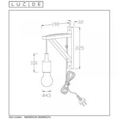 LUCIDE dizajnové nástenné svietidlo White
