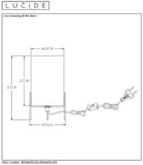 LUCIDE Stolová lampa Stefia Amber, priemer 16cm