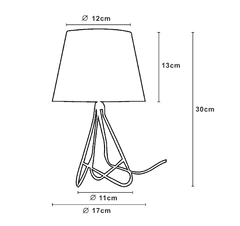 LUCIDE Stolová lampička Gitta Chrome, priemer 17cm