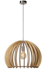 LUCIDE BOUNDE Wood Pendant Light, priemer 50cm