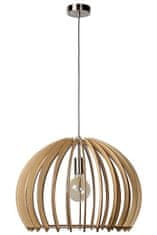 LUCIDE BOUNDE Wood Pendant Light, priemer 50cm