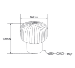 LUCIDE Stolová lampa Jane Black, priemer 16cm