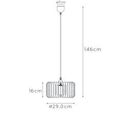 LUCIDE Závesné svietidlo Etta, priemer 29cm