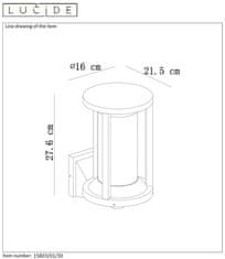 LUCIDE Vonkajšie nástenné svietidlo CADI Black, IP65