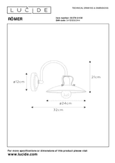 LUCIDE Nástenné retro svietidlo RÖMER