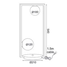 ACA Stolová lampa QUADRO Avangarde, 2xG9, IP20