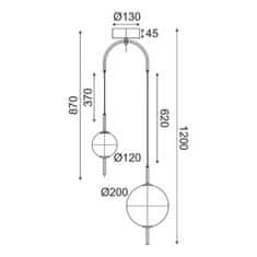 ACA LED závesné svietidlo AMELIA 11W/230V/3000K/1150Lm/IP20, Flicker free