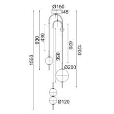 ACA LED závesné svietidlo AMELIA 19W/230V/3000K/1950Lm/IP20, Flicker free