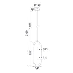 ACA LED závesné svietidlo VENUS 8W/230V/3000K/560Lm/IP20, Flicker free