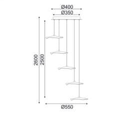 ACA LED závesné svietidlo NIMFEA 25W/230V/3000K/1750Lm/IP20, Flicker free