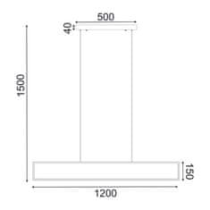 ACA LED závesné svietidlo AELIA 32W/230V/3000K/2600Lm/IP20, Flicker free