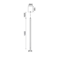 ACA LED závesné svietidlo AVENUE 18W/230V/3000K/920Lm/120°/IP20/DIM, Flicker free