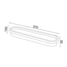 ACA LED prisadené svietidlo SOLO 36W/230V/3000K/2700Lm/IP20/DIM, Flicker free