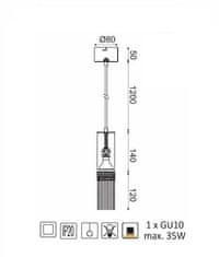 ACA Závesné svietidlo DOHA max. 35W/GU10/230V/IP20