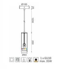 ACA Závesné svietidlo BUTTONS max. 35W/GU10/230V/IP20