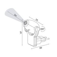 ACA Lightning Detské LED svietidlo do zásuvky Magický obraz, modrá farba