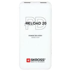 Skross Powerbank Reload 20 Power Delivery, 20000mAh, USB A+C, biely