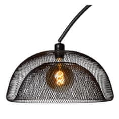 LUCIDE Stojacia lampa Mesh Black, priemer 46cm